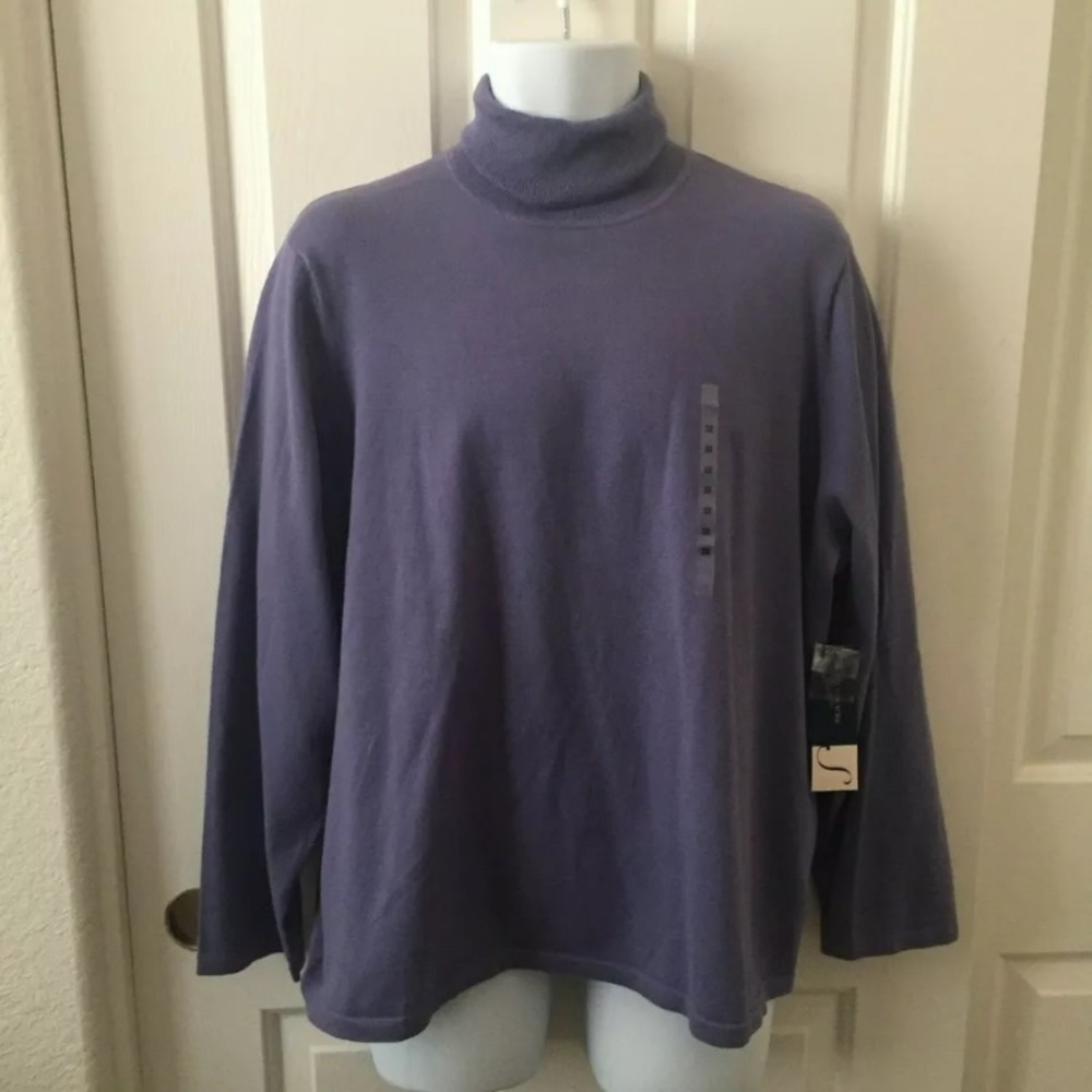 🆕🔥 Jones New York Woman Lavender Turtleneck 3X